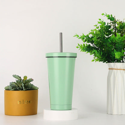 Women's Stainless Steel Tumbler with Straw Skanto
