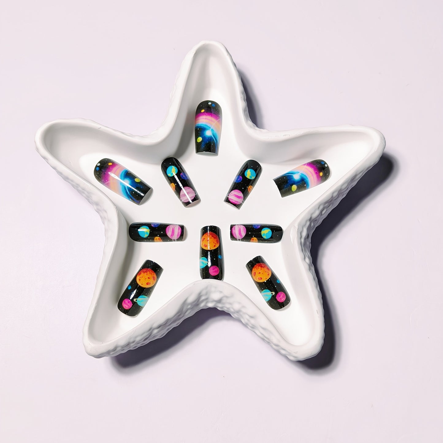 Celestial-Themed Nail Art Acalora