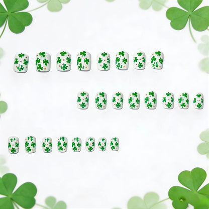 St. Patrick's Day Shamrock Nail Art Acalora