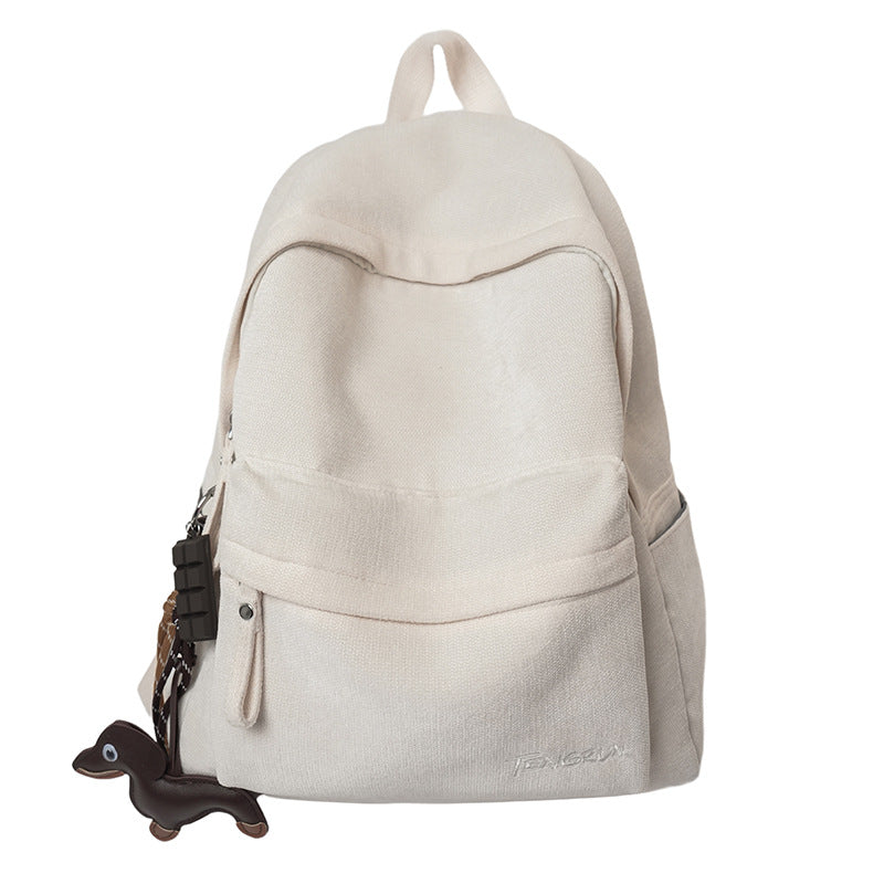 Corduroy Texture Casual School Backpack Bowlift