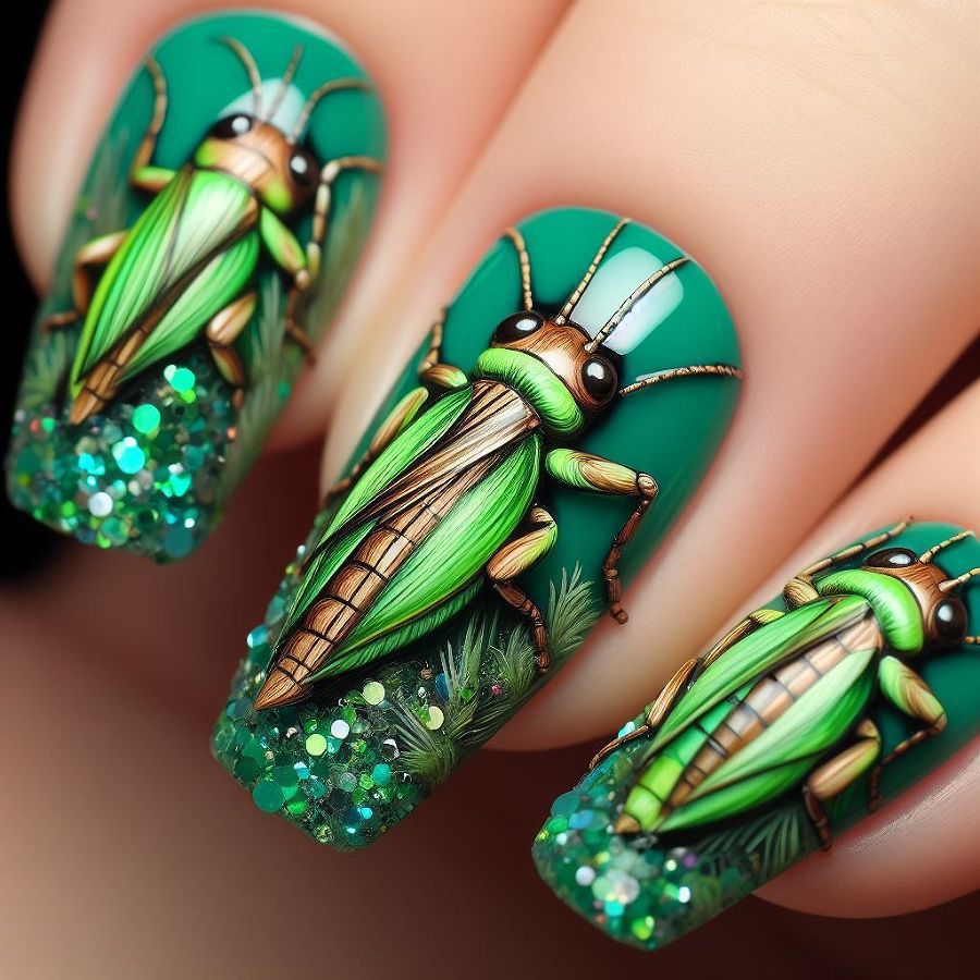Artificial nails with creative grilling design Acalora