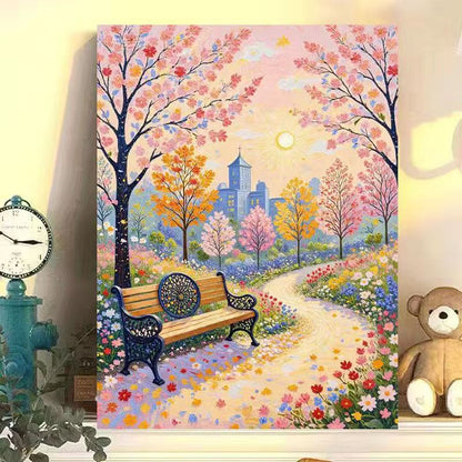 Scenic Autumn Landscape Canvas Art Print