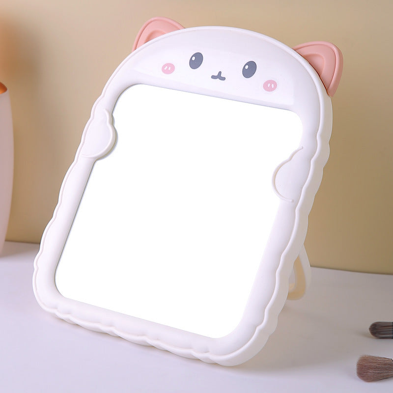 Cute Cat-Themed Desktop Makeup Mirror
