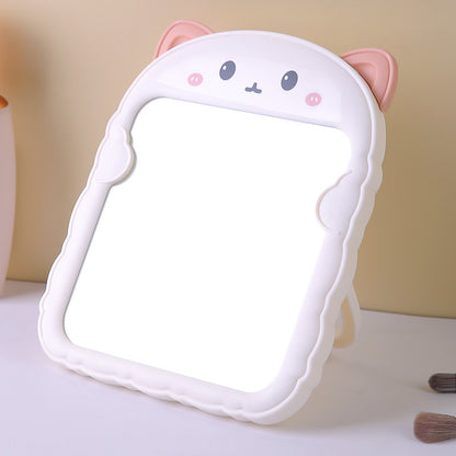 Cute Cat-Themed Desktop Makeup Mirror