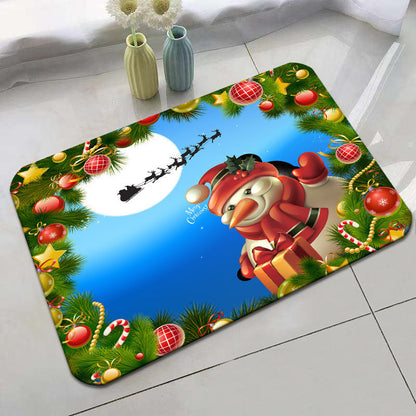 Festive Holiday-Themed Bath Mat