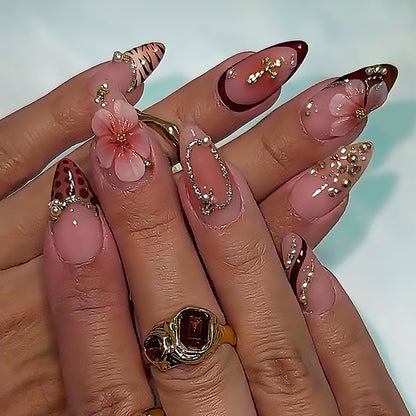 Floral Articulate Press-On Nail Set Acalora