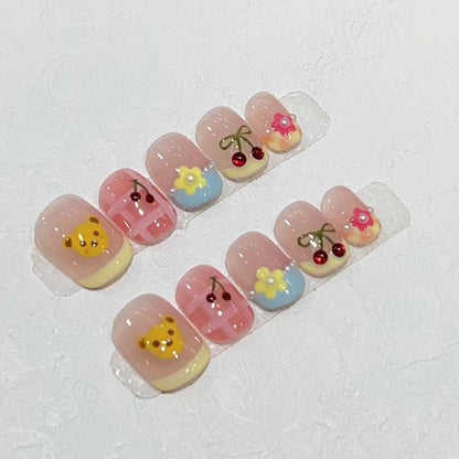 Whimsical Character Design Press-On Nail Set Acalora