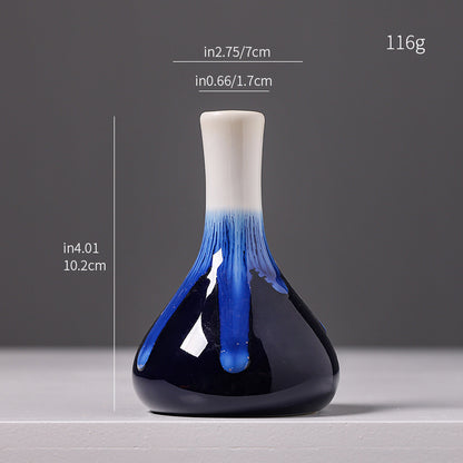 Artistic Glazed Ceramic Teardrop Vase