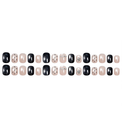 Acrylic nail set with glamorous accents and delicate designs Acalora