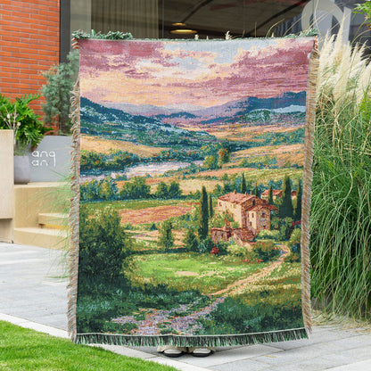 Scenic Landscape Throw Tapestry