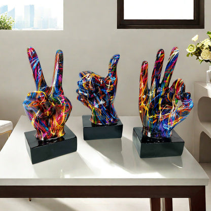 Stylish hand sculptures with colorful design Acalora