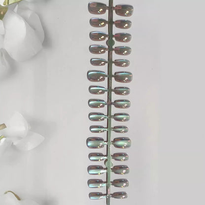 Iridescent Press-On Nail Art Set Acalora