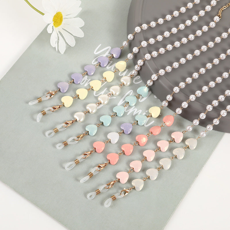 Heart Charm Eyewear Chain Acalora