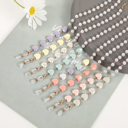 Heart Charm Eyewear Chain Acalora