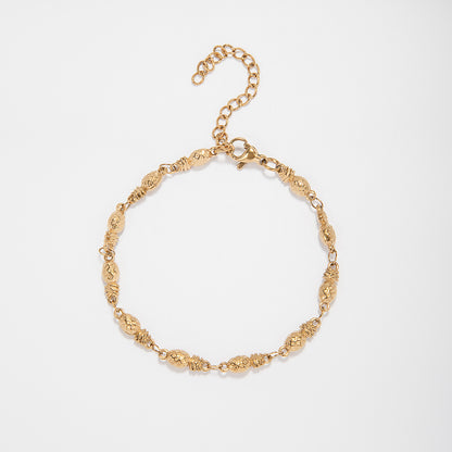 Intricate Textured Chain Bracelet Acalora