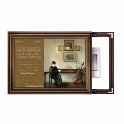 Framed Garden Scene Artwork