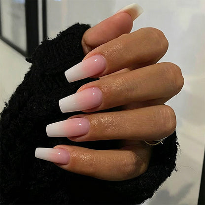 Artificial nail set in modern ombre design Acalora