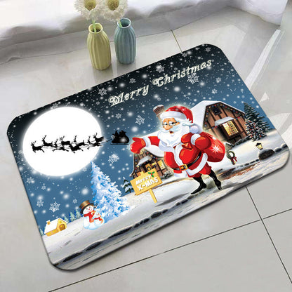 Festive Holiday-Themed Bath Mat