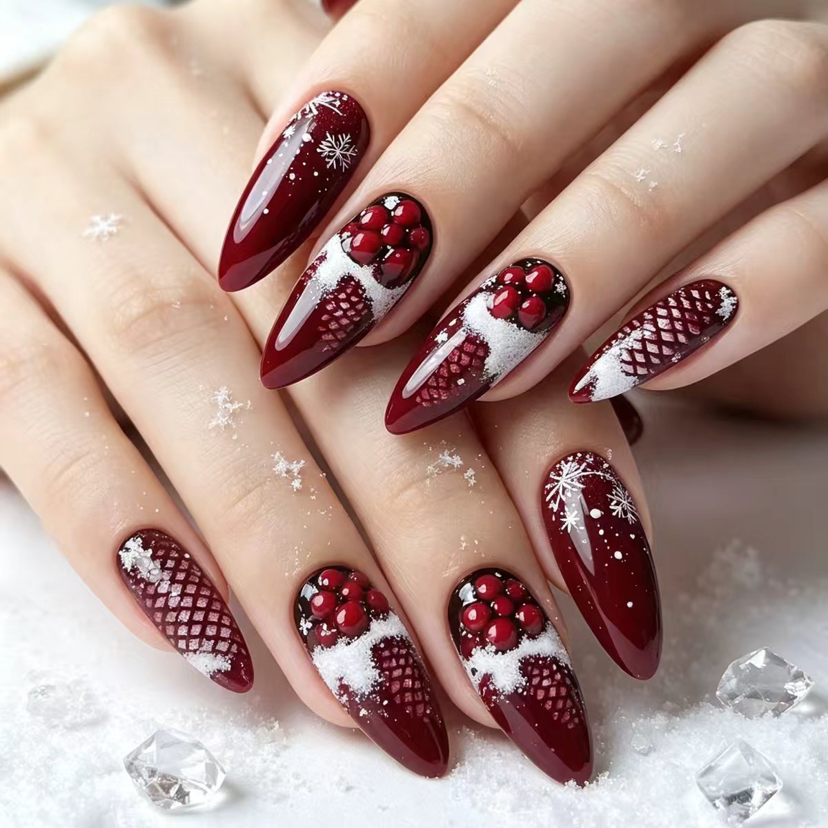 Seasonal Holiday-Themed 3D Nail Art Acalora