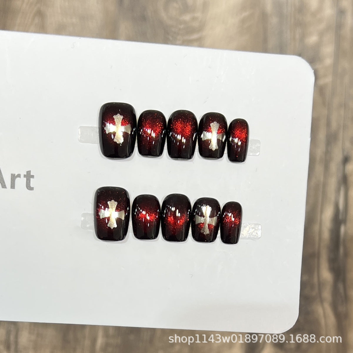 Elegant Stiletto Press-On Nail Set with Decorative Accents Acalora