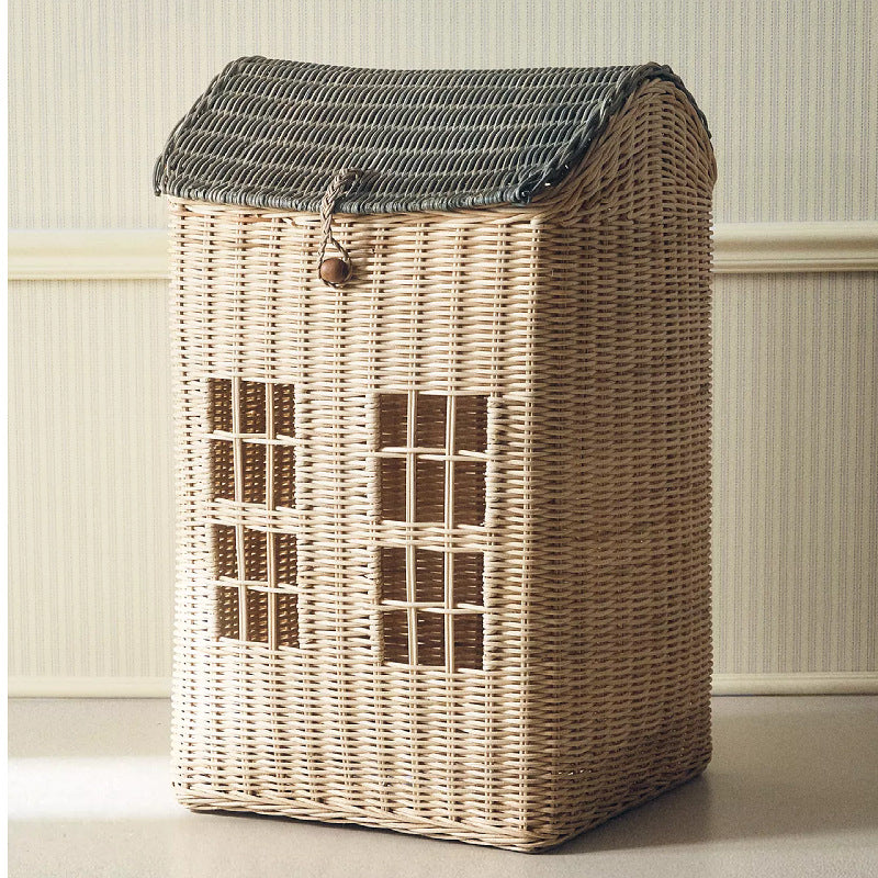 Decorative Woven House-Shaped Storage Basket Acalora