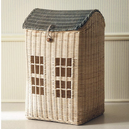 Decorative Woven House-Shaped Storage Basket Acalora