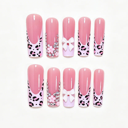Decorative Press-On Nail Art Set with 3D Accents Acalora