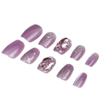 Decorative Glitter Press-On Nail Tips Acalora