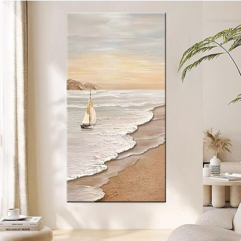 Coastal Sunset Landscape Canvas Art