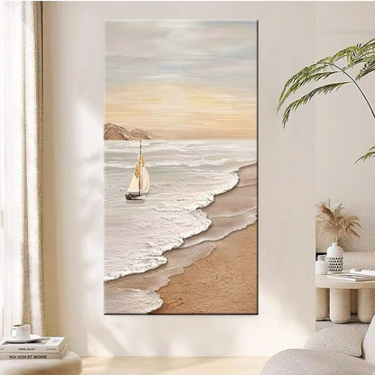 Coastal Sunset Landscape Canvas Art