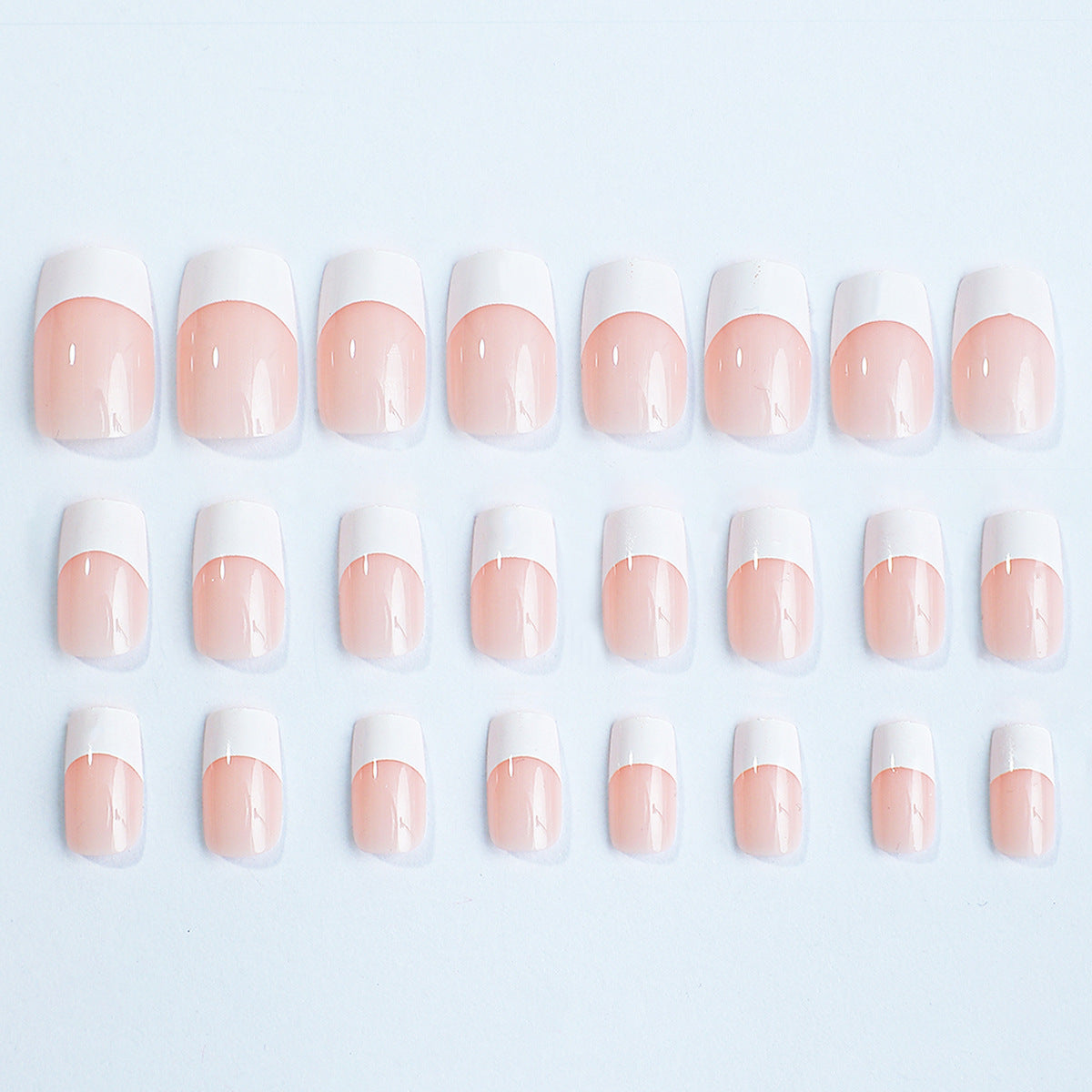 French Tip Press-On Nail Set Acalora