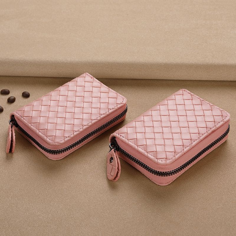 Compact Woven Zippered Card Holder Acalora