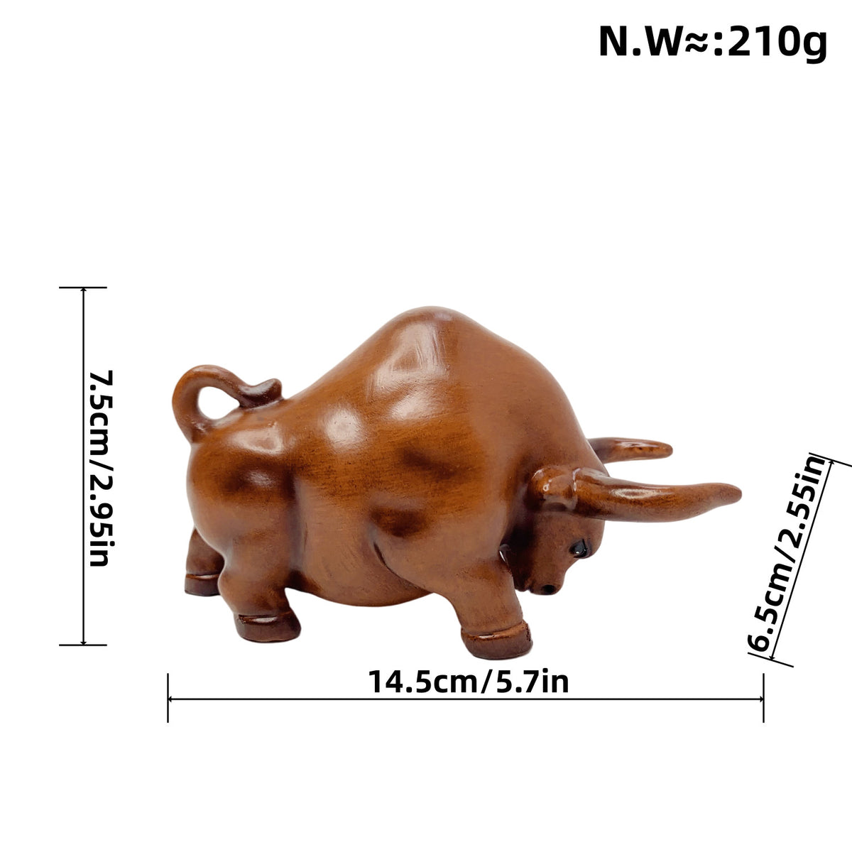 Decorative bull figure made of high-quality resin Acalora