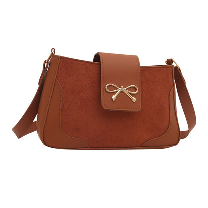 Stylish Faux Suede Handbag Acalora