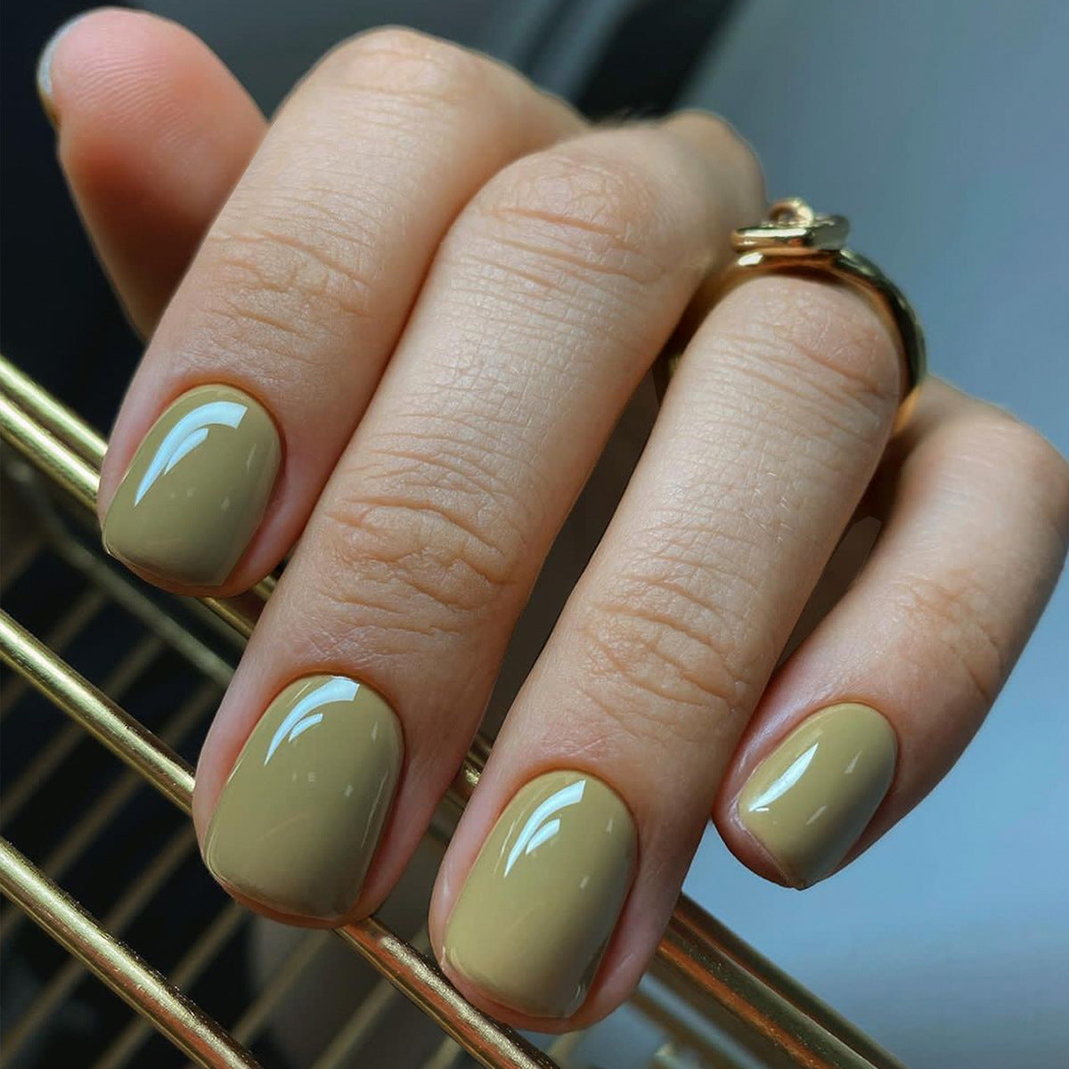 Elegant Glossy Square Nail Set Acalora