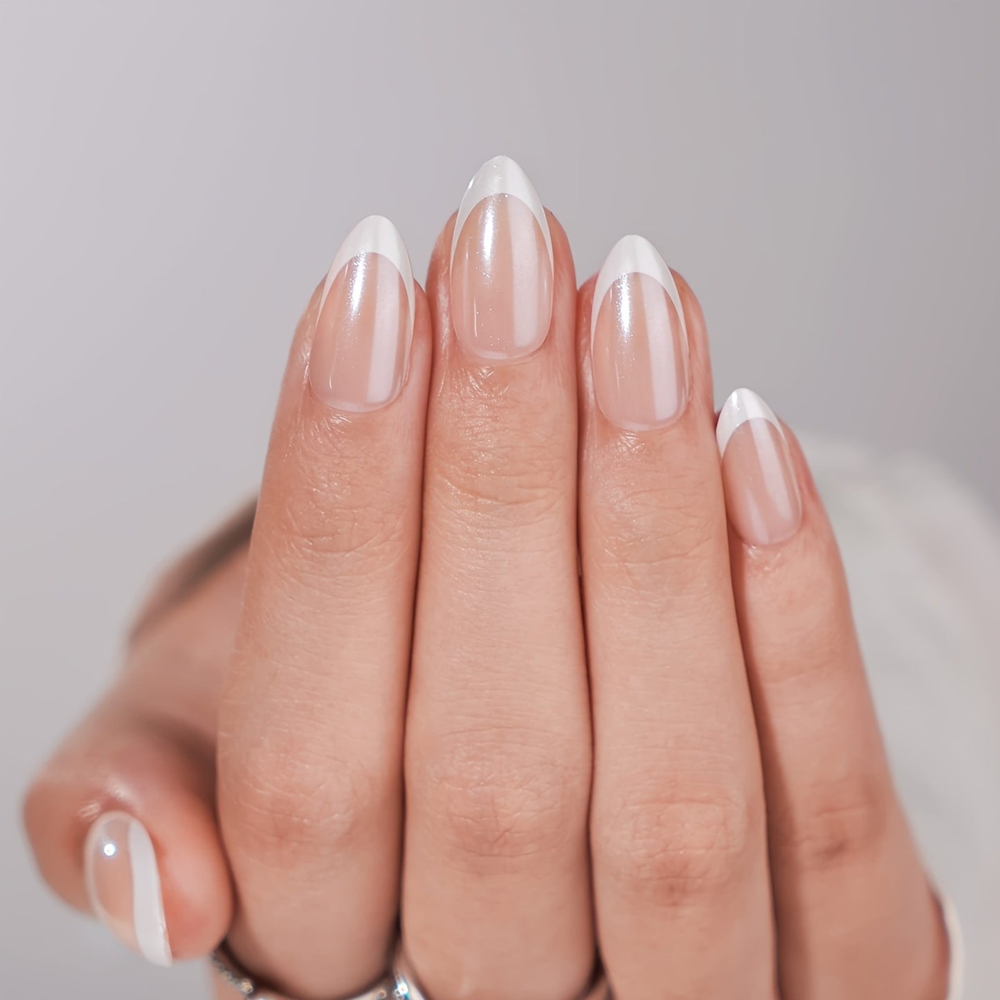 Elegant French Tip Nail Enhancements Acalora