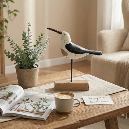 Decorative Bird Statue Display