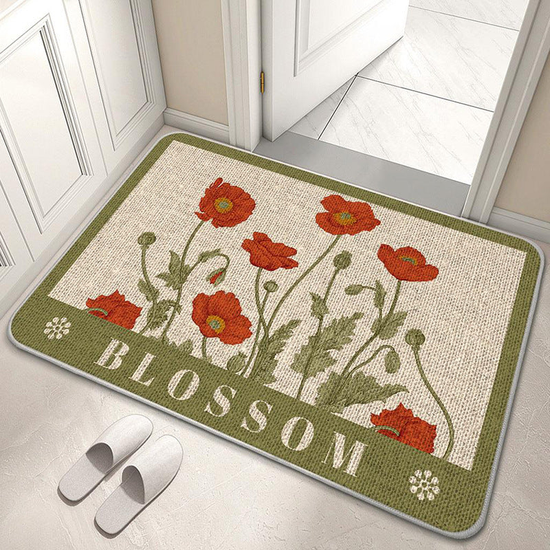 Decorative Floral Welcome Mat