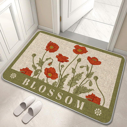 Decorative Floral Welcome Mat