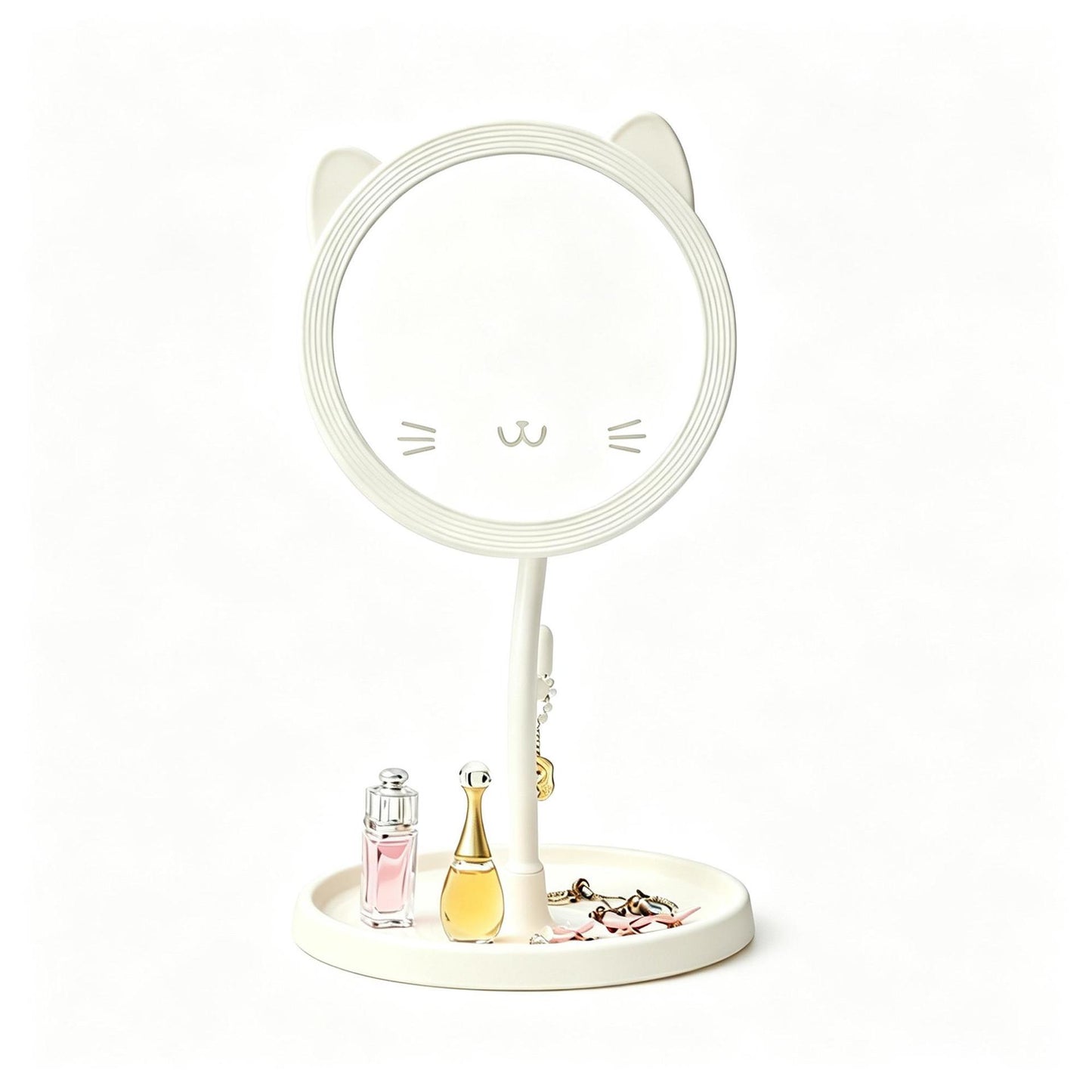 Cute Cat-Themed Desk Mirror