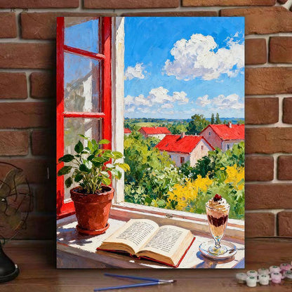 Scenic Window View Canvas Art Print