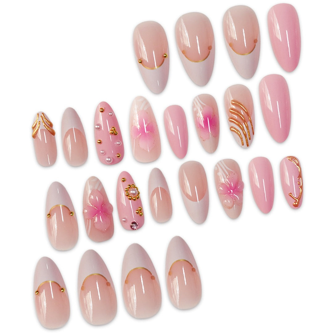 Elegant Floral Stiletto Nail Art Acalora