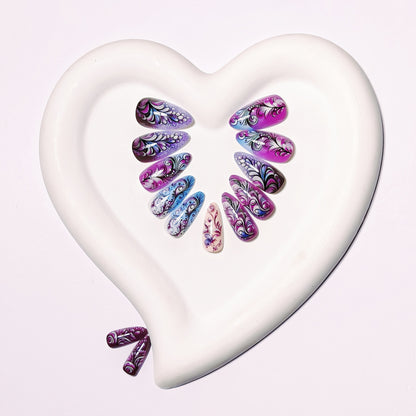 Artistic Floral Nail Design Acalora