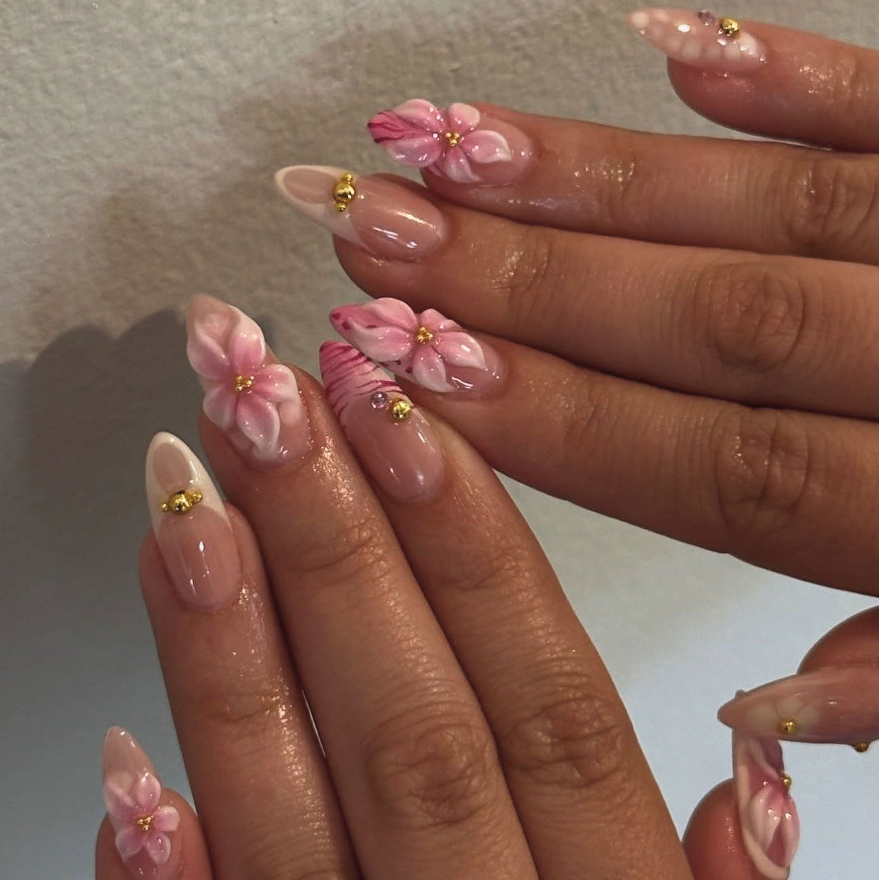 Floral 3D Nail Art Acalora