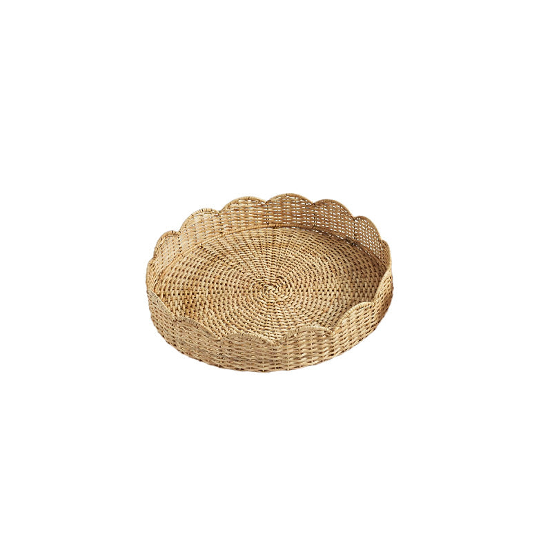 Scalloped Woven Storage Tray Acalora