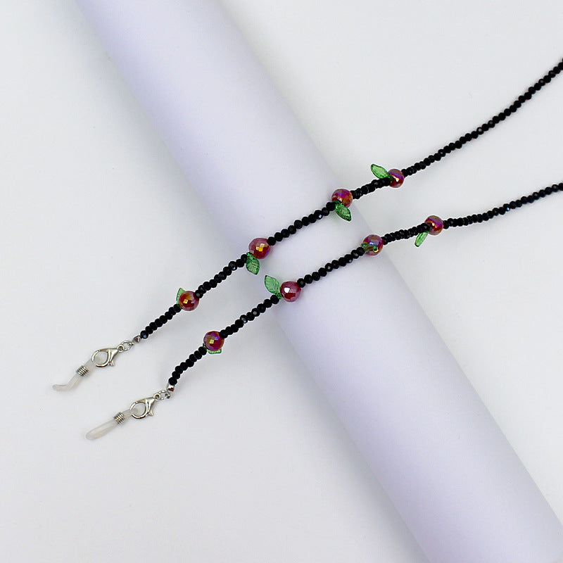 Charming Floral Beaded Eyewear Chain Acalora