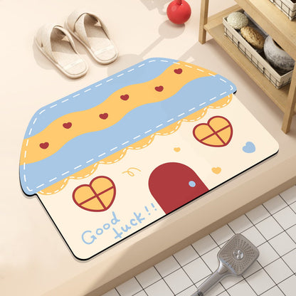 Playful Hamburger-Themed Bath Mat