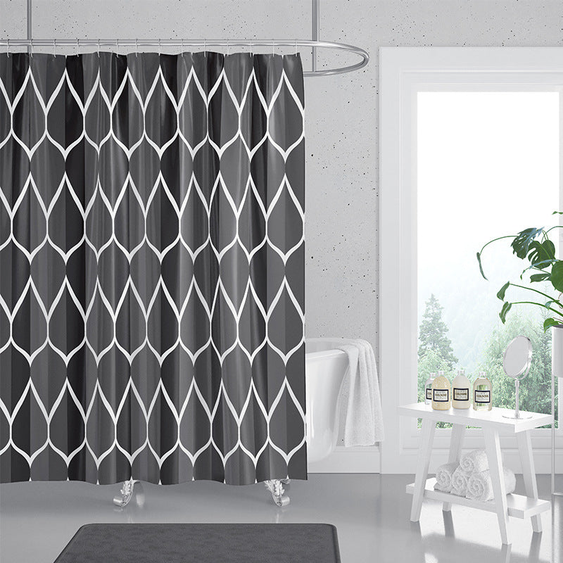 Contemporary Diamond Pattern Shower Curtain