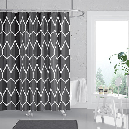 Contemporary Diamond Pattern Shower Curtain