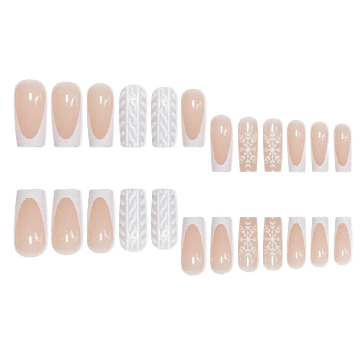 Seasonal French Tip Nail Art Set Acalora